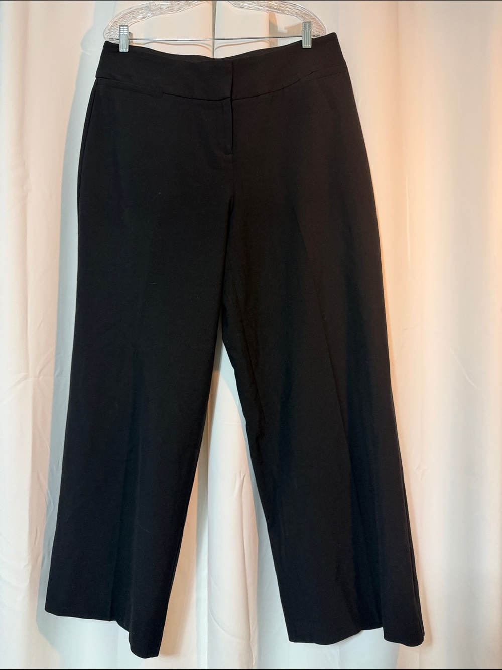 Lane Bryant The Allie Black Office Classic Wide-Leg Dress Pants SZ 14R B7